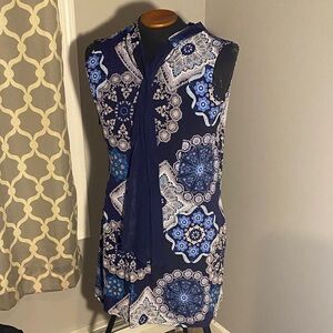 Robbie Bee Navy Blue and Black Dress-rp